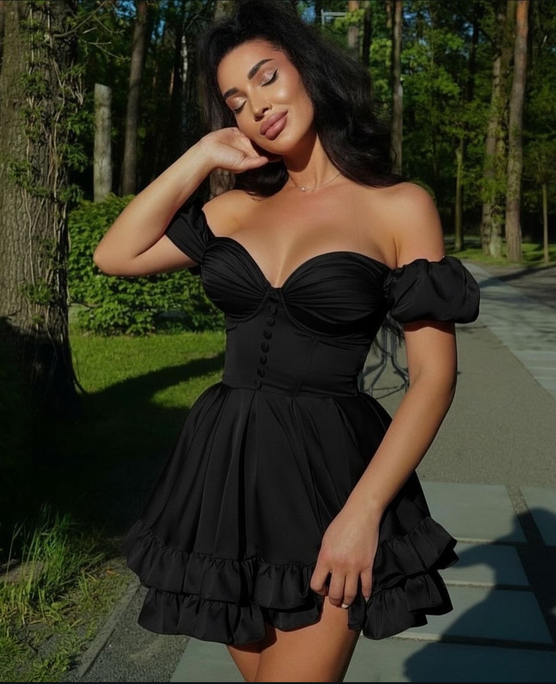 Рокля “Барби” – корсетна елегантност Black