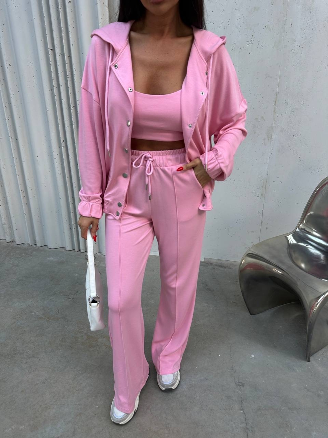 Ona Flow Set Pink - спортно-елегантен комплект от 3 части