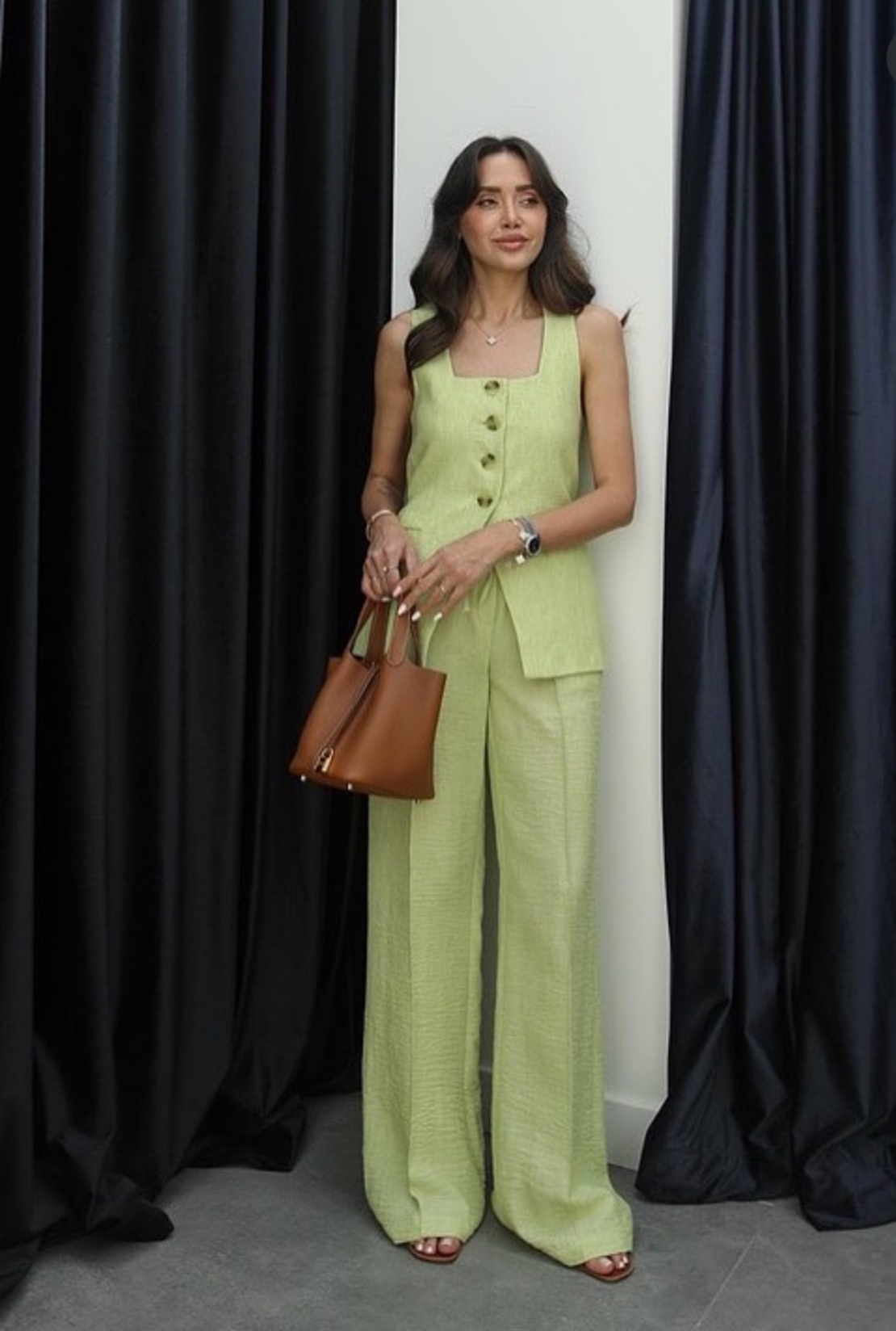 URBAN CHIC Комплект елек и панталон green