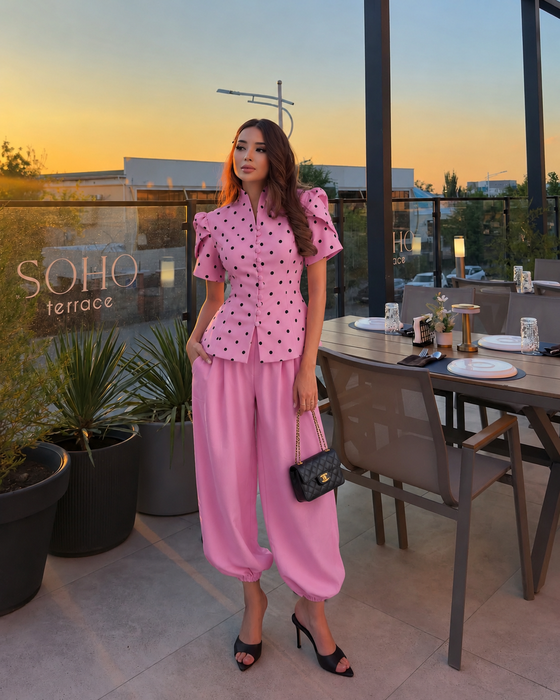 “ Pink Polka Chic” - Комплект