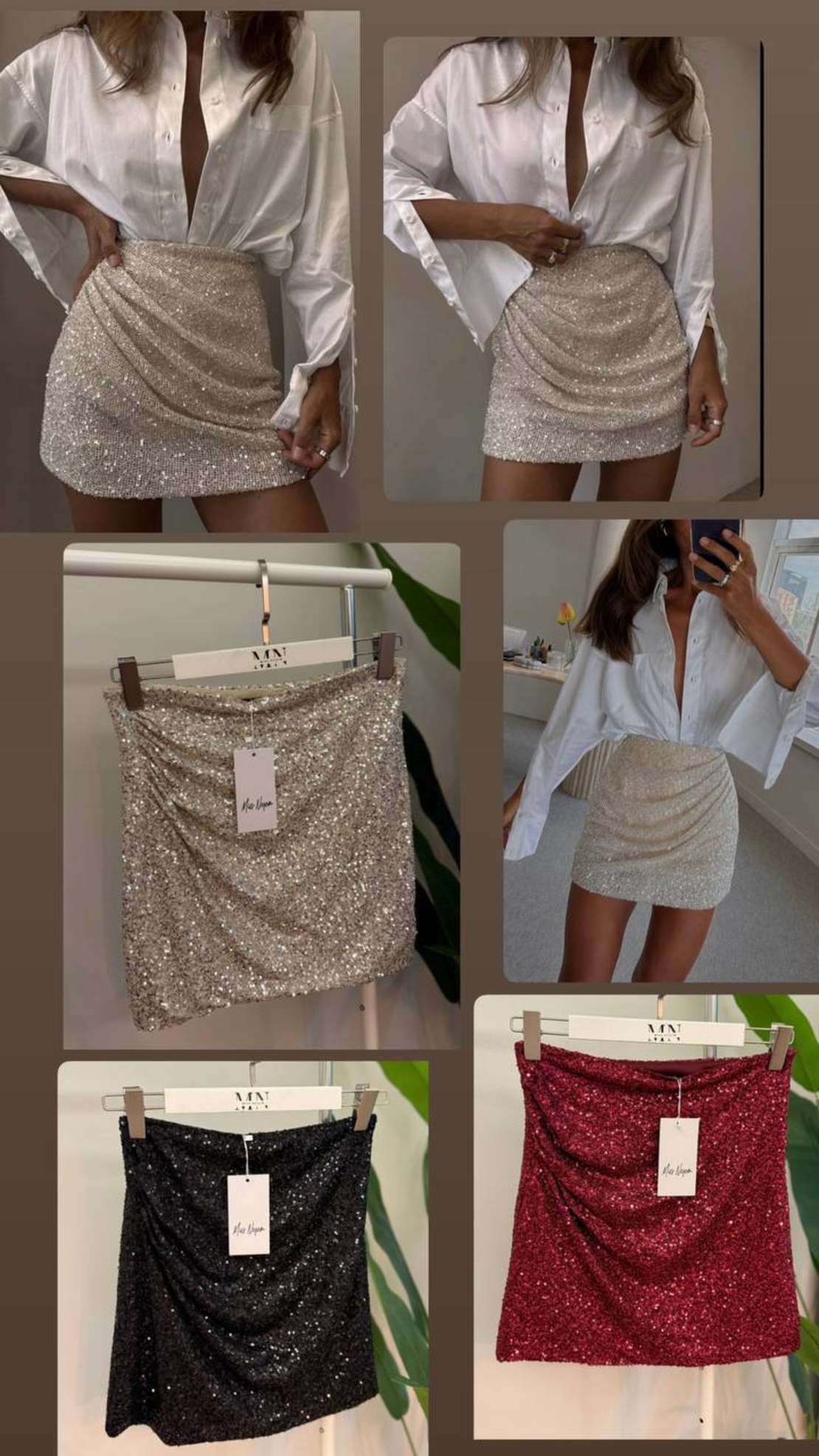 Къса блестяща пола Glam BLACK