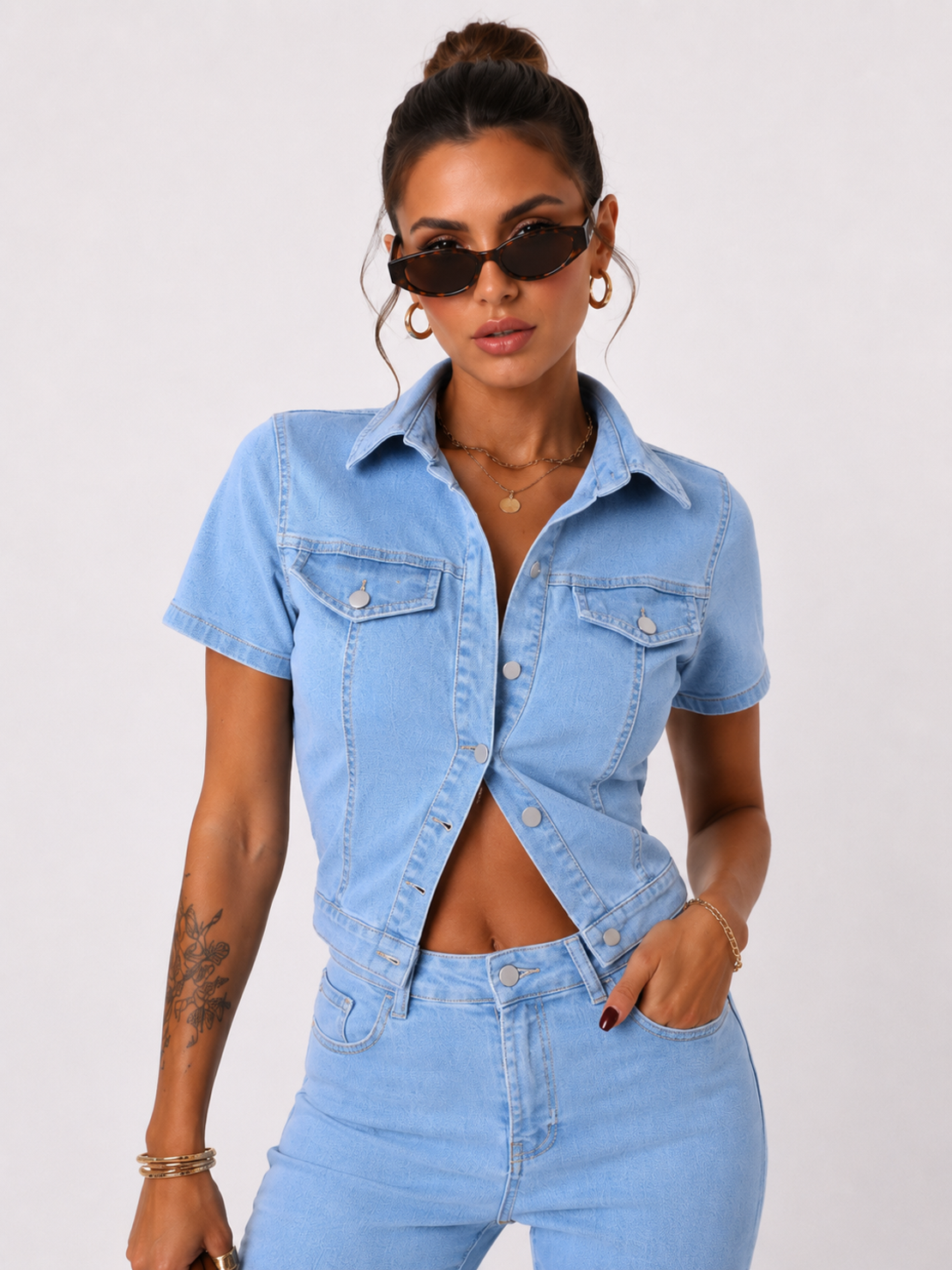 “ Denim Sky Set” - light blue - дънков комплект
