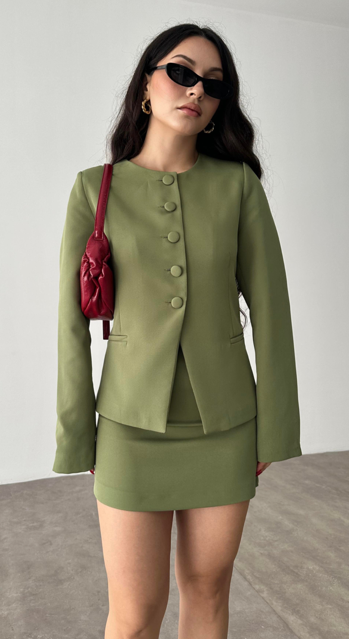 Bloom Set green/ Сако и пола