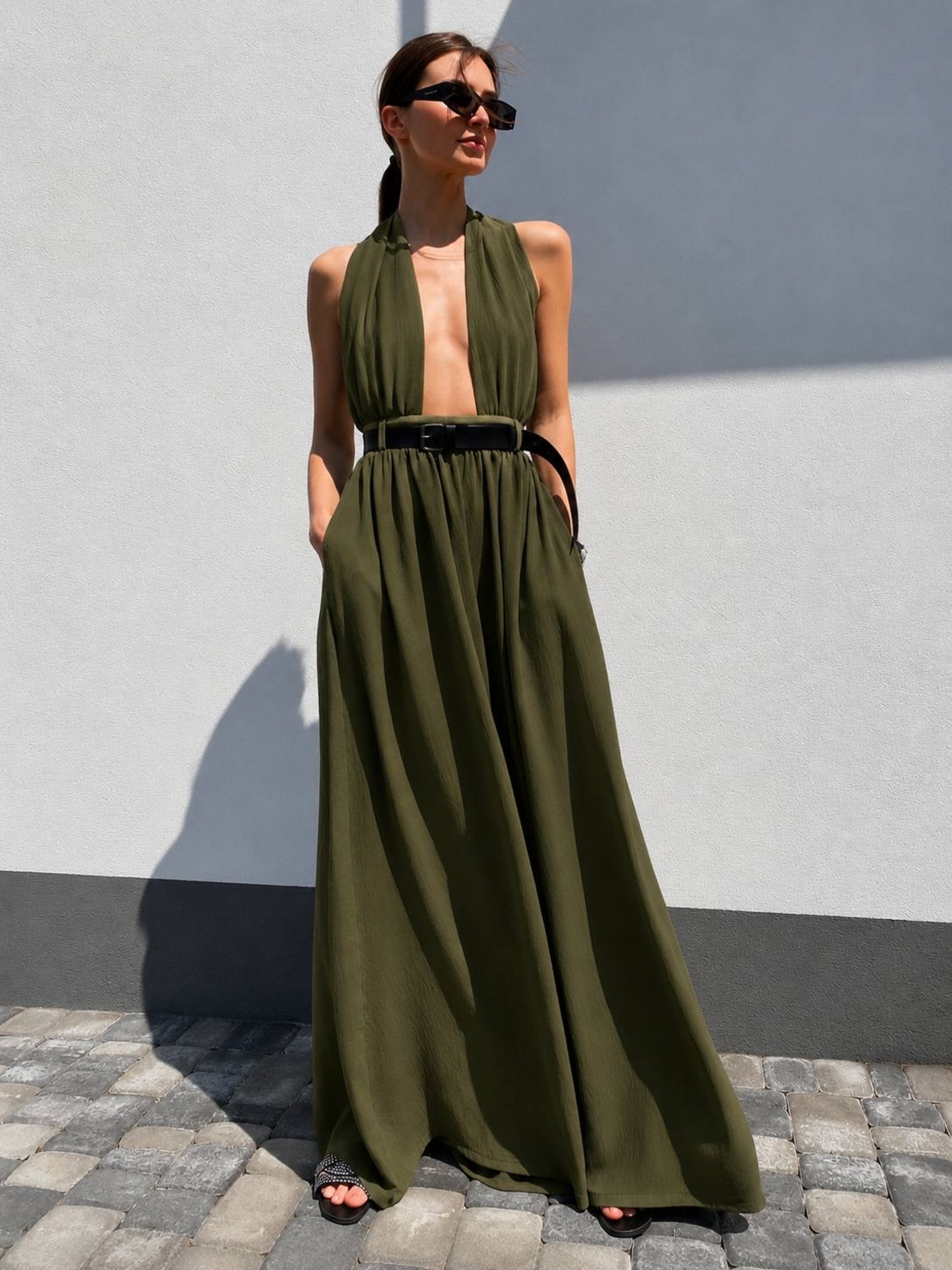 “HALTER ELEGANCE” green - гащеризон
