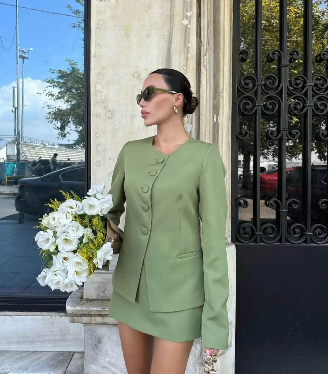 Bloom Set green/ Сако и пола