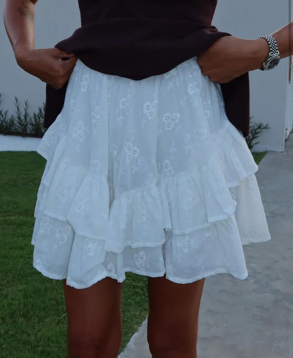 „Romantic Layers“ White - пола с дантела