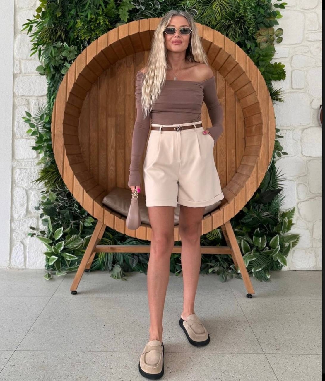 “ Sofia Chic” beige -Къси панталони