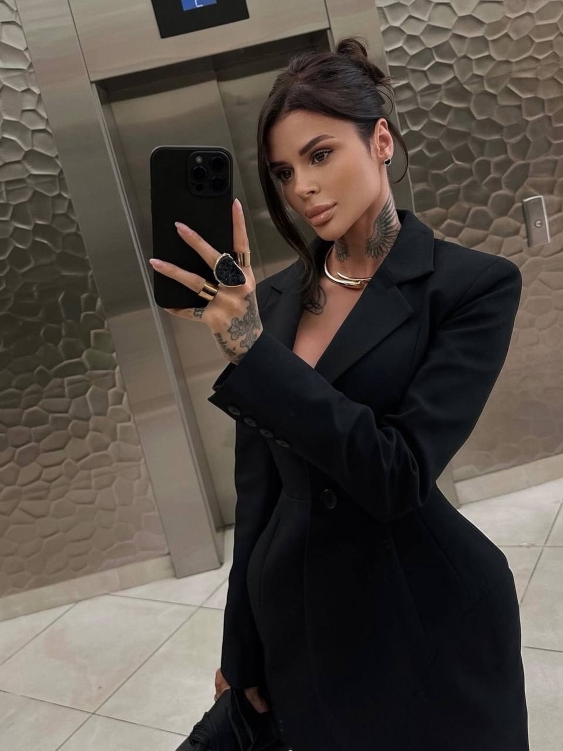 “ Midnight  Power  Blazer Dress” - Блейзър-Рокля