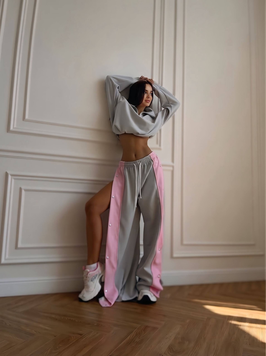 “ Urban Contrast Luxe Set “ grey - спортен екип с копчета