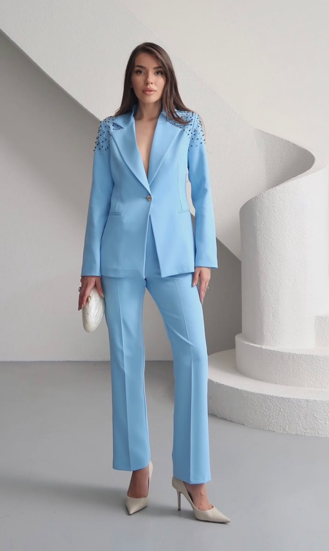 Elegance Power Suit Blue - Сако и панталон