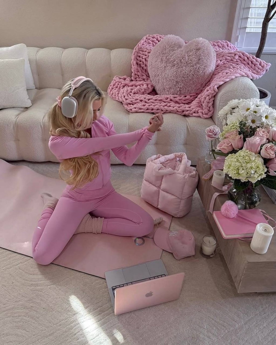 Спортен сет „ActiveFit“ Pink – комплект от клин и блуза с цип