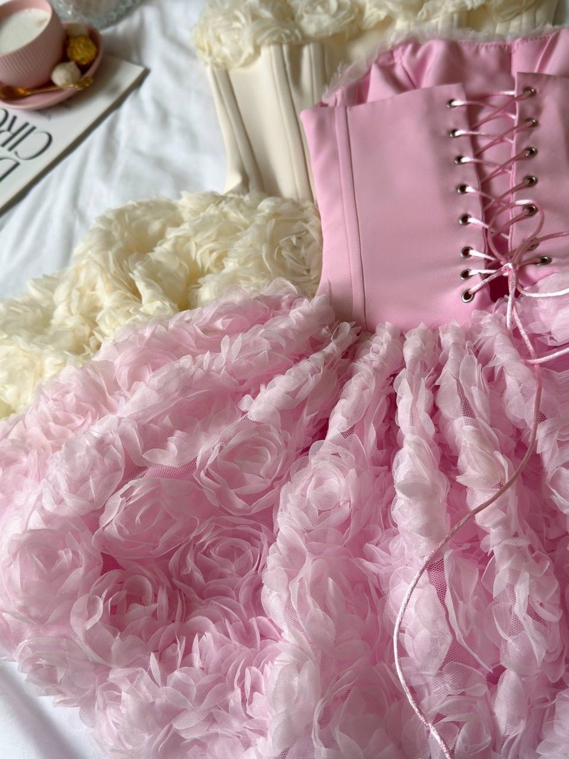 “ Angel Rosé Bloom Corset” pink - Рокля с 3Д рози