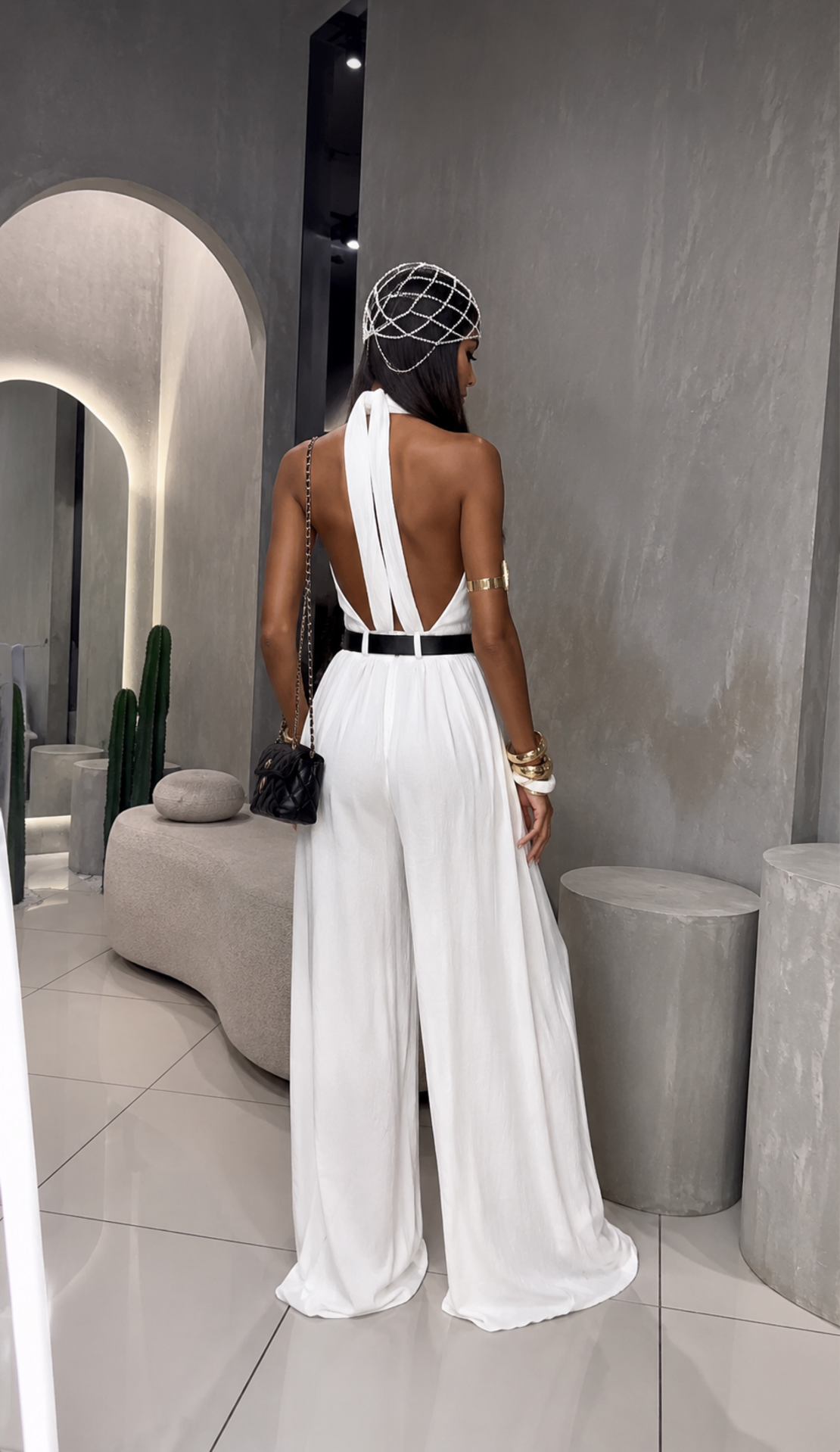 “HALTER ELEGANCE” white - гащеризон