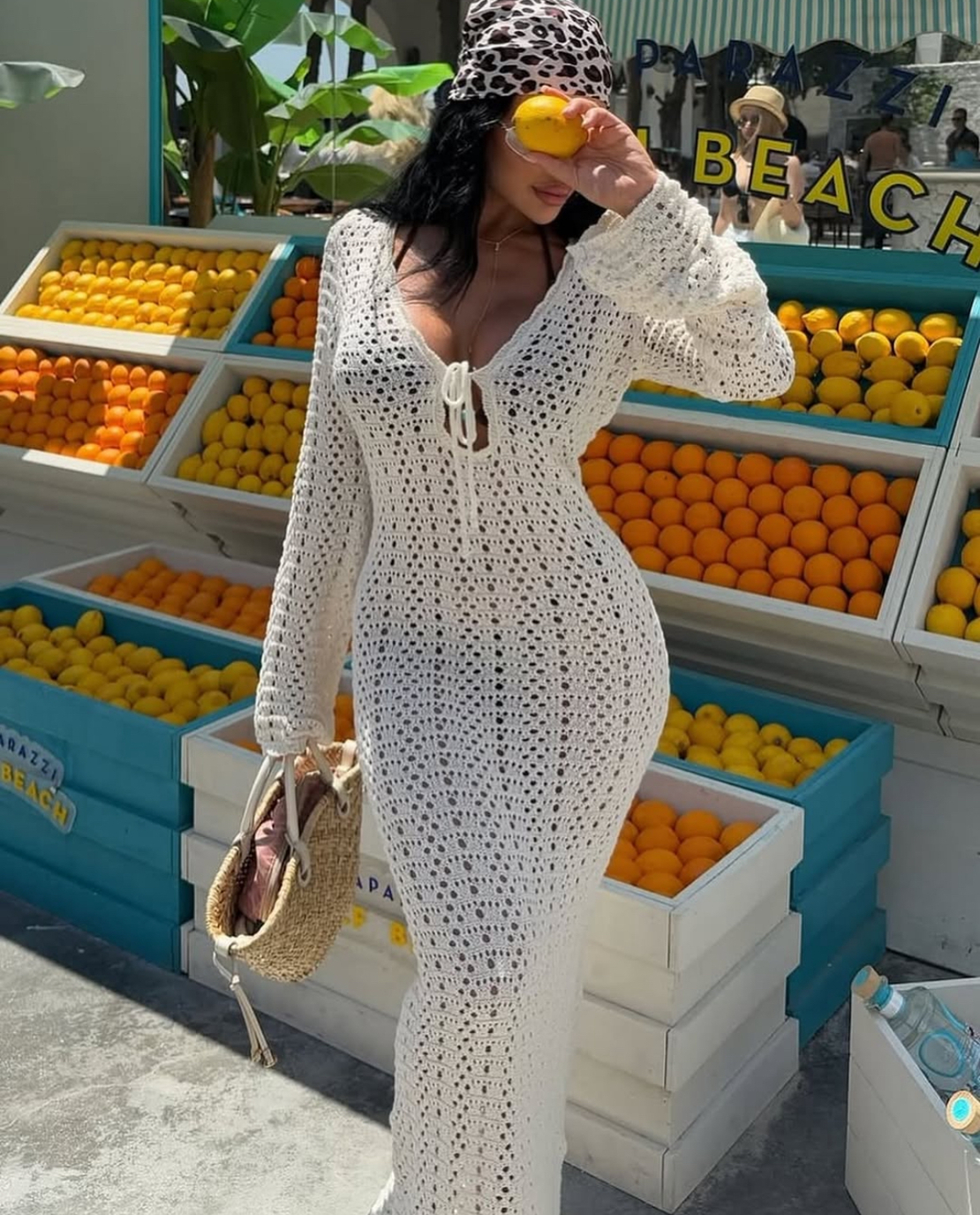 Oceana Backless – дълга плажна рокля ekru