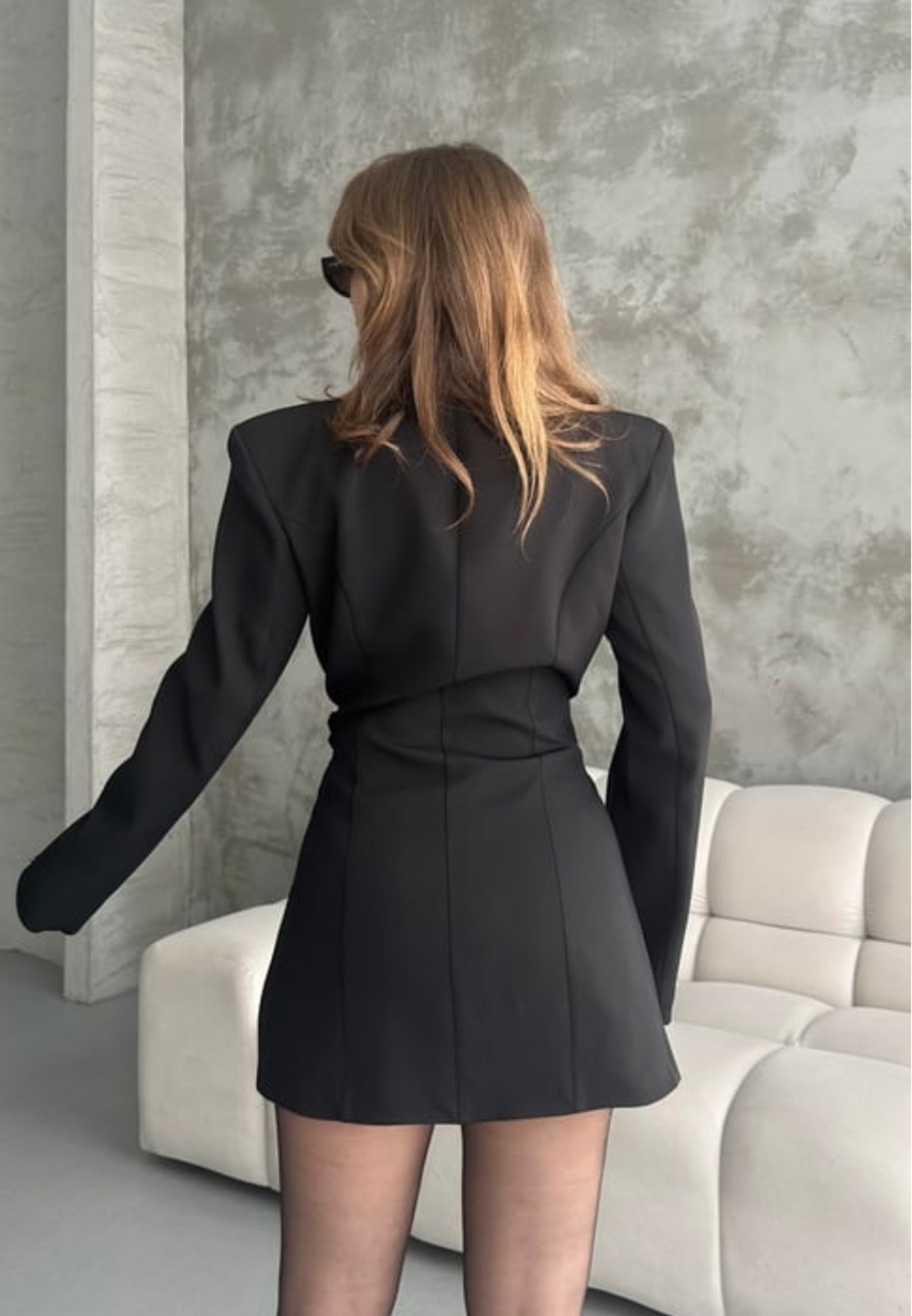 Blazer “Power Line” Black – с 3 колана и изваяни рамене