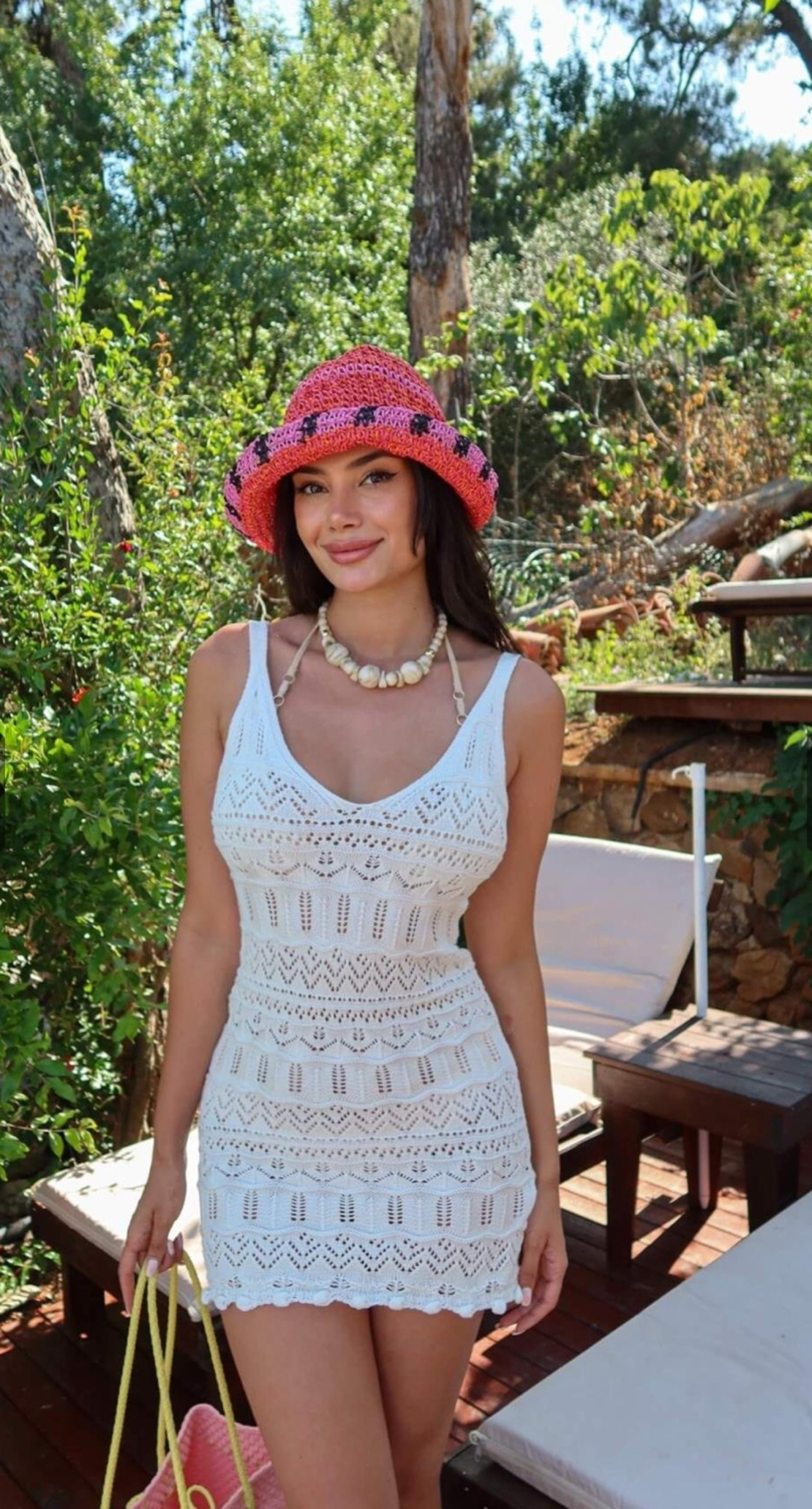 Tropica Breeze – плажна туника с презрамки White