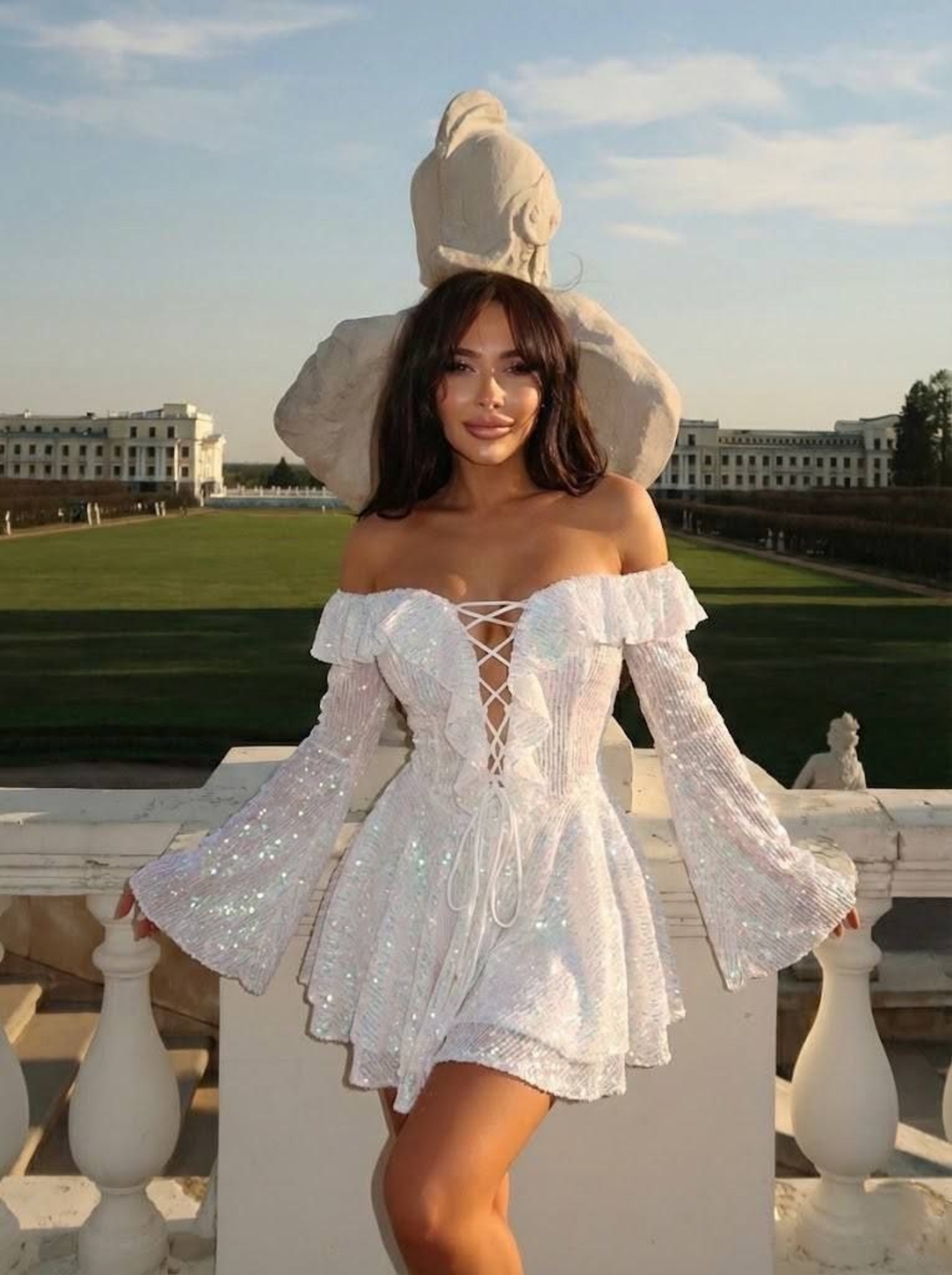 Dubai - Ефирна бяла рокля