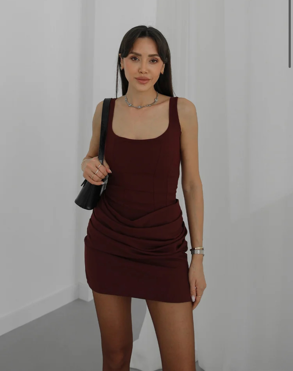 Burgundy Sculpt -  Рокля