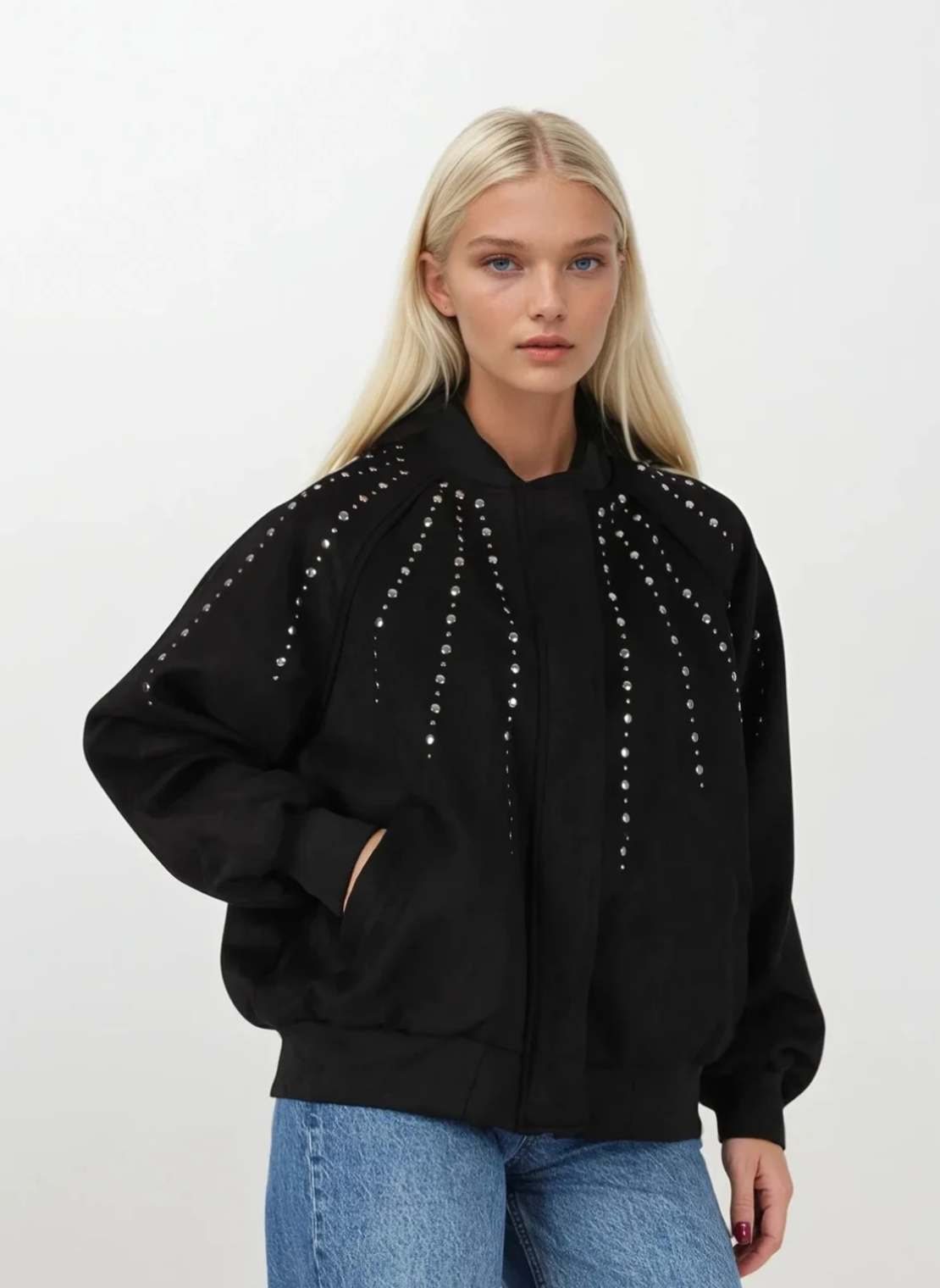 Bomber Chic  Black– яке/бомбър от набук с кабзи