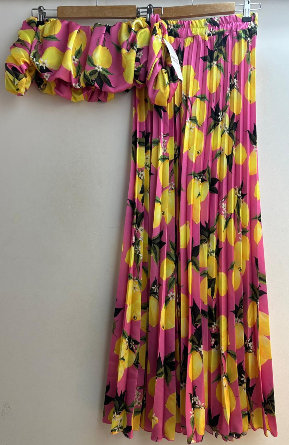 “ Lemon Blossom Set” pink - топ и панталон