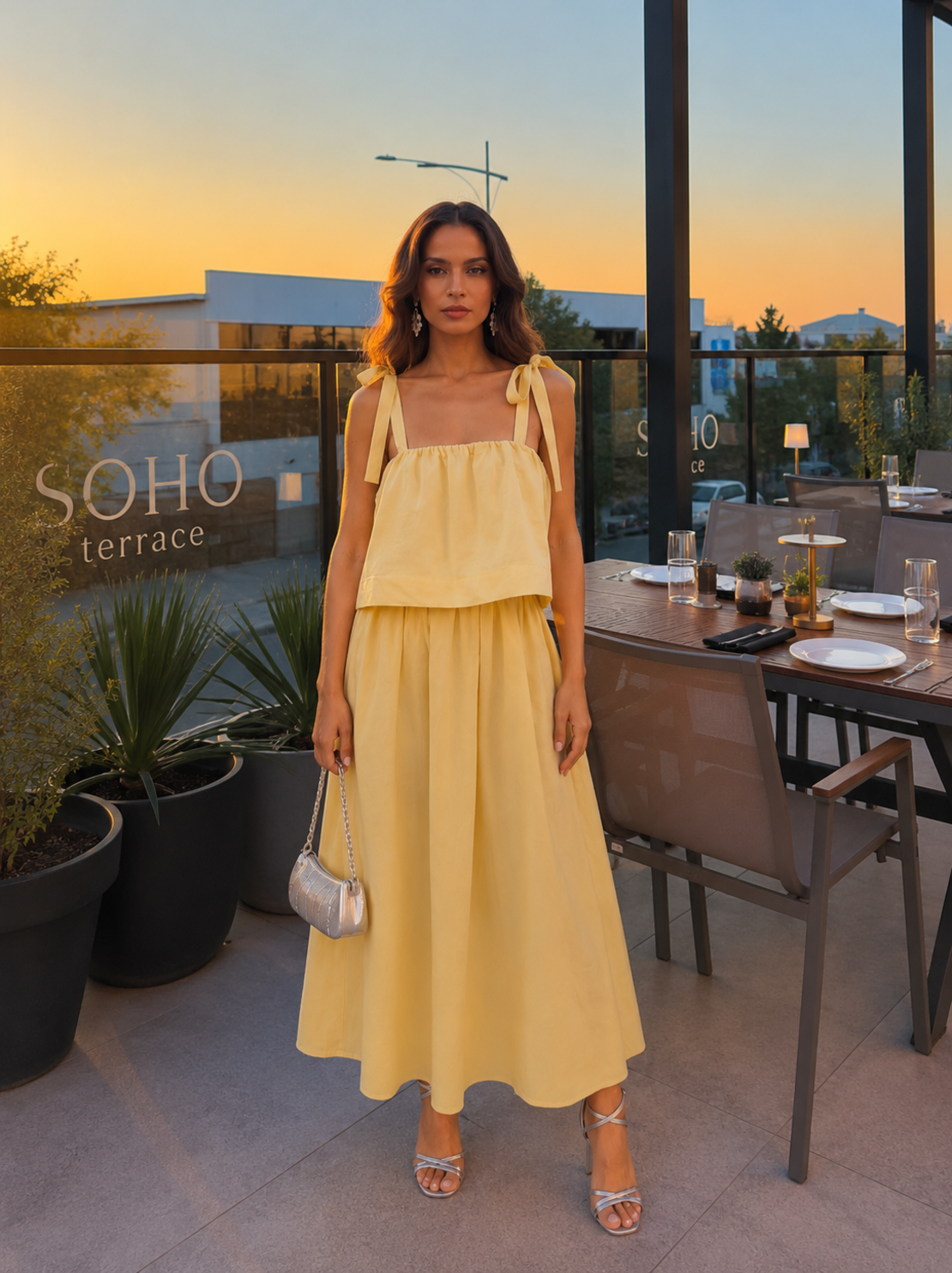 “ Rosé Breeze“ yellow - ефирна лятна рокля