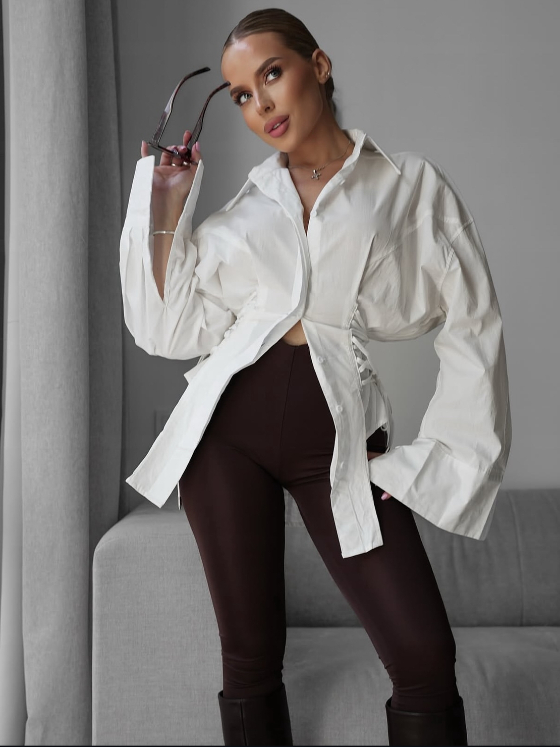 ShapeFlex Brown – спортно-елегантен клин с ластик на палеца