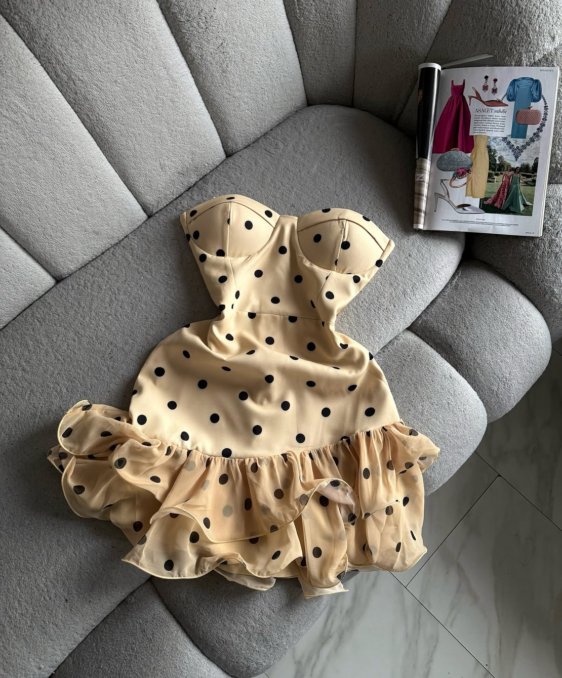 “ Affair Chic Dots” yellow - Рокля