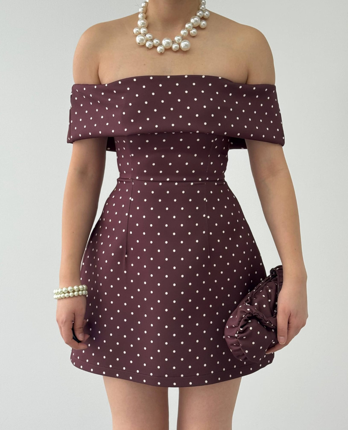 “Polka Chic” brown - Рокля
