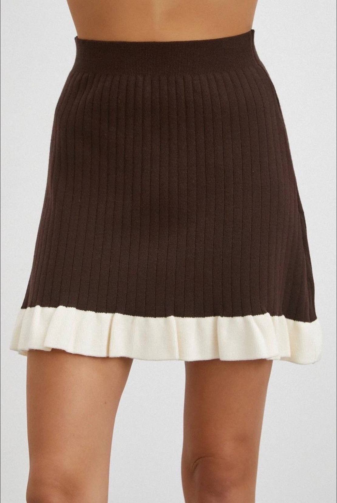 Жилетка и пола „Monochrome Chic“ Brown