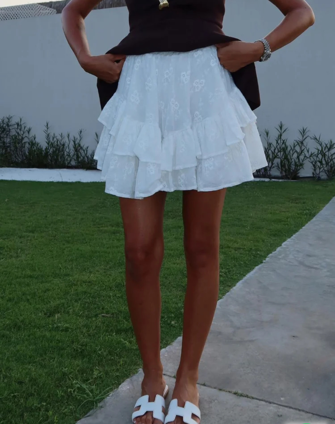 „Romantic Layers“ White - пола с дантела