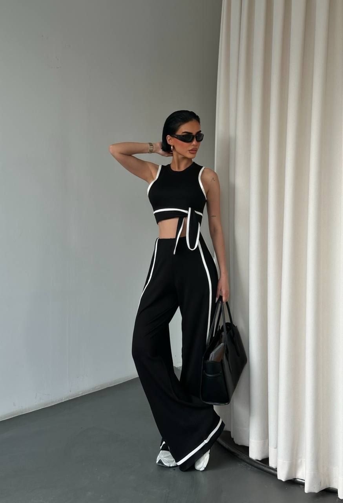 “SPORTY CHIC LINE” black - комплект топ и долнище