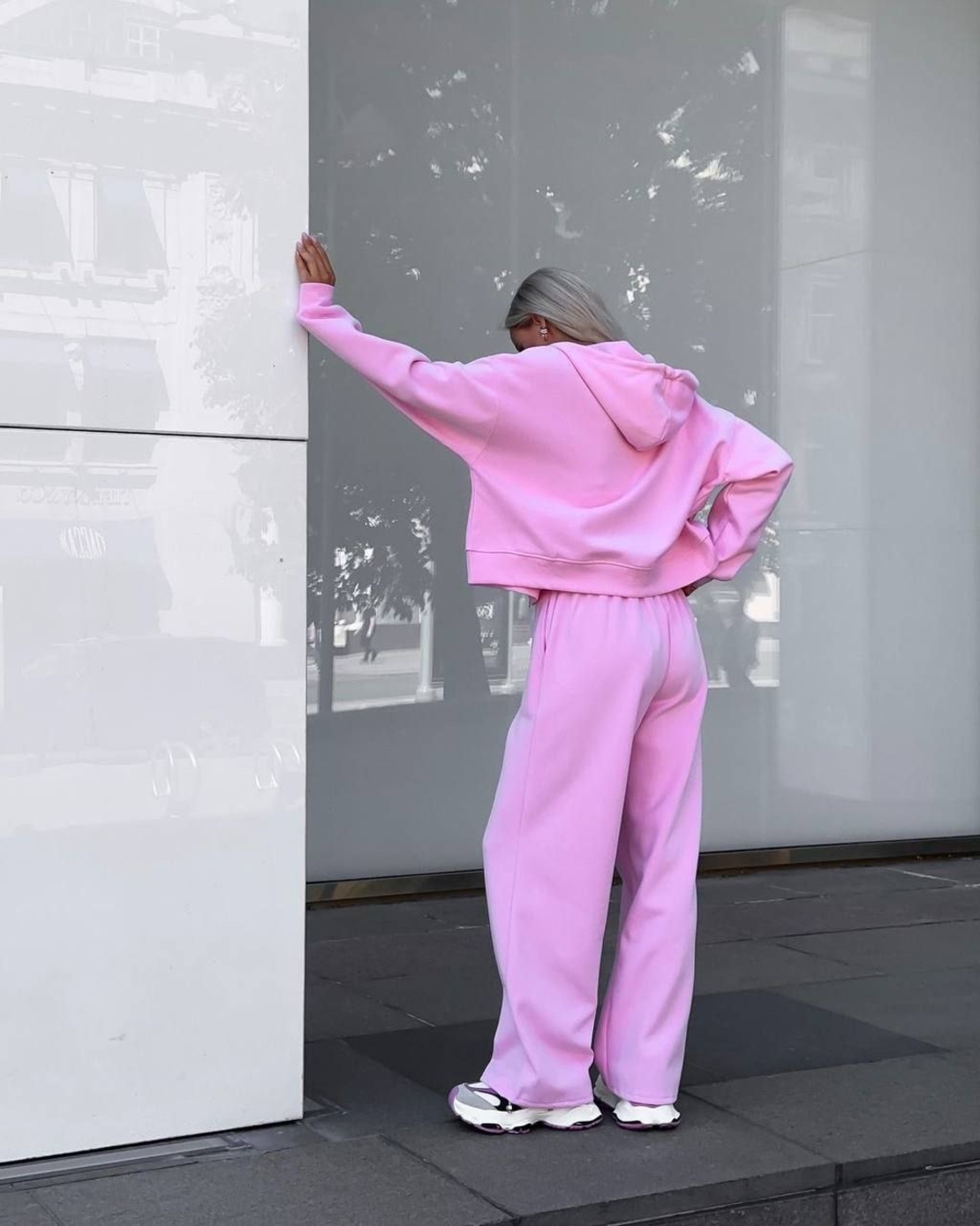 ROOV Pink Спортен широк екип от памук