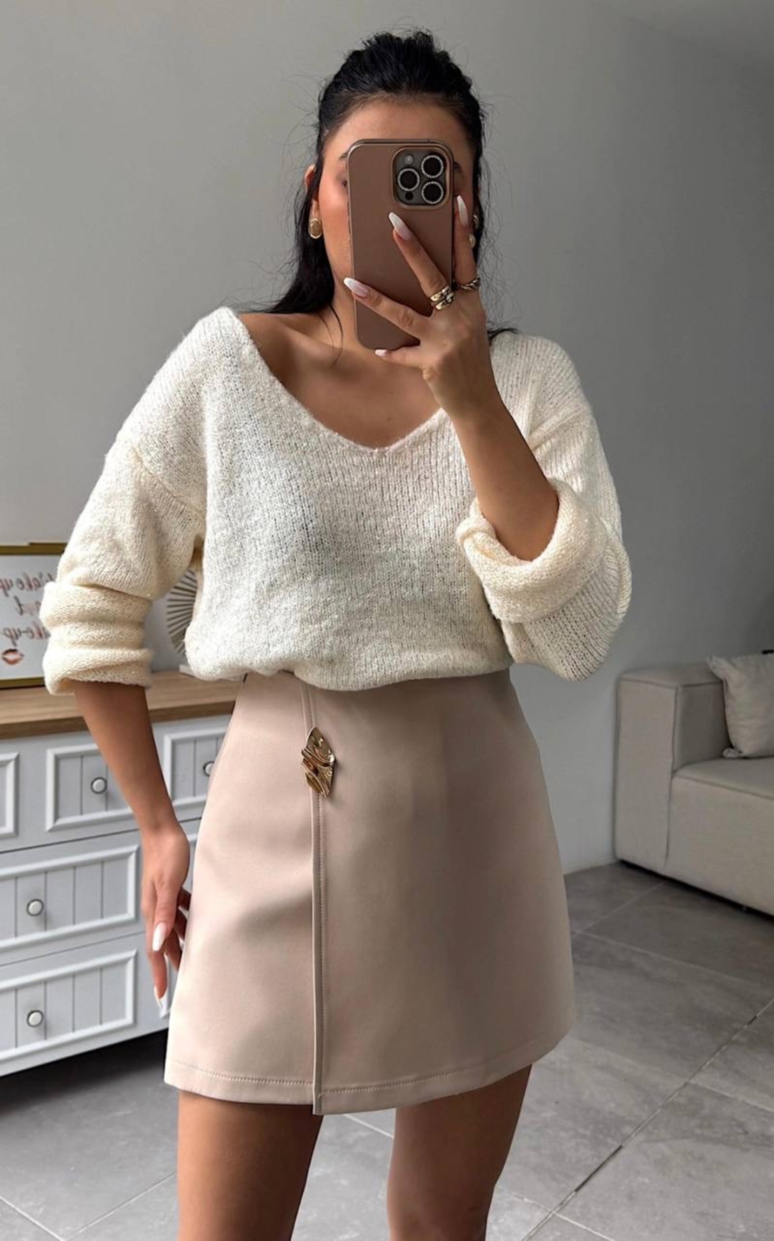 Grace Beige- Пола-панталонки