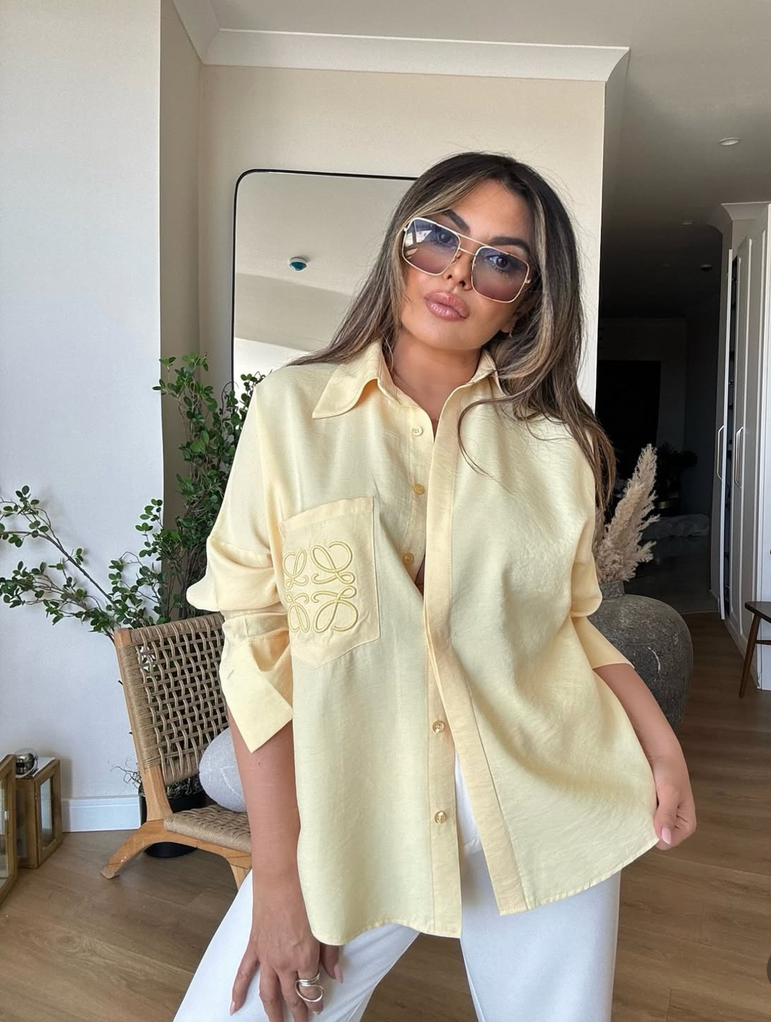 “Loewe Style” yellow - Oversize риза