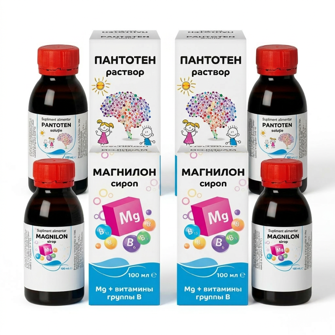 Сет за деца (Пантотен разтвор-2 бр.+Магнилон сироп-2 бр.)