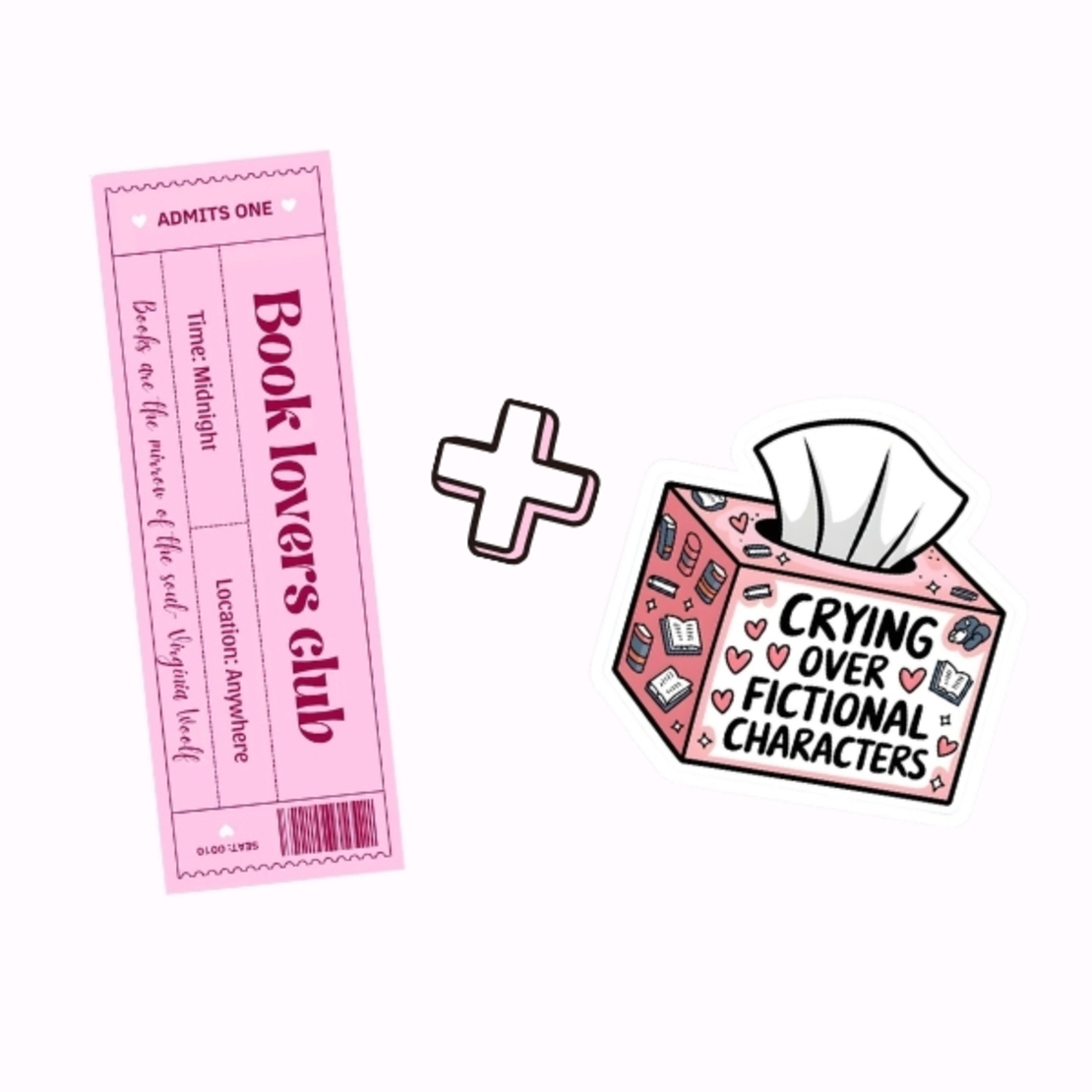 Подарък книгоразделител+стикер