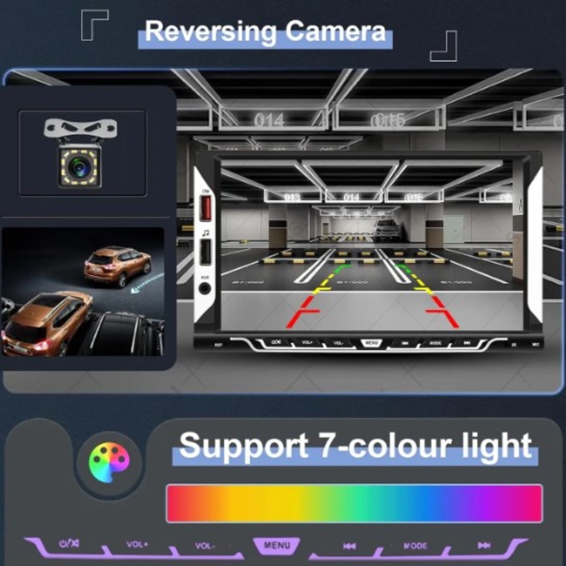 Hodozzy SH3AM5HI 2-din Android автомобилно радио GPS WiFi камера 7-инчов сензорен екран