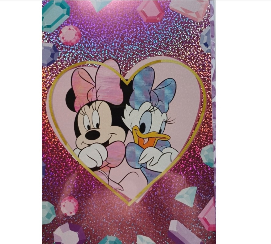 XXL ХОЛОГРАФСКА ПОДАРЪЧНА КАРТИЧКА  С ПЛИК С MIni Mouse, ФОРМАТ А4, ДЕТСКА, ДИСНИ