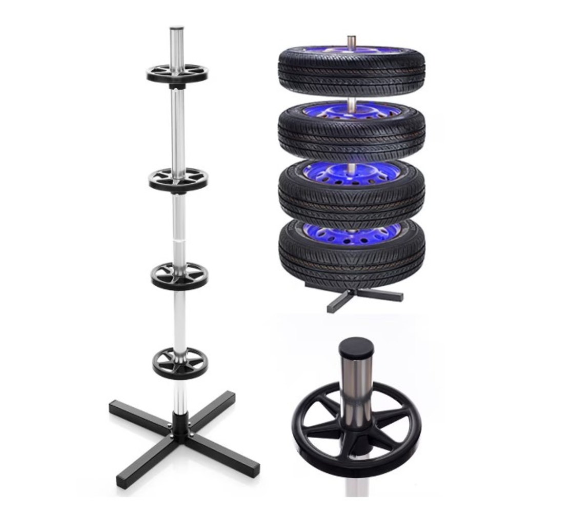 Поставка за съхранение на гуми, джанти, Височина 109 см, Допустимо тегло 100 кг