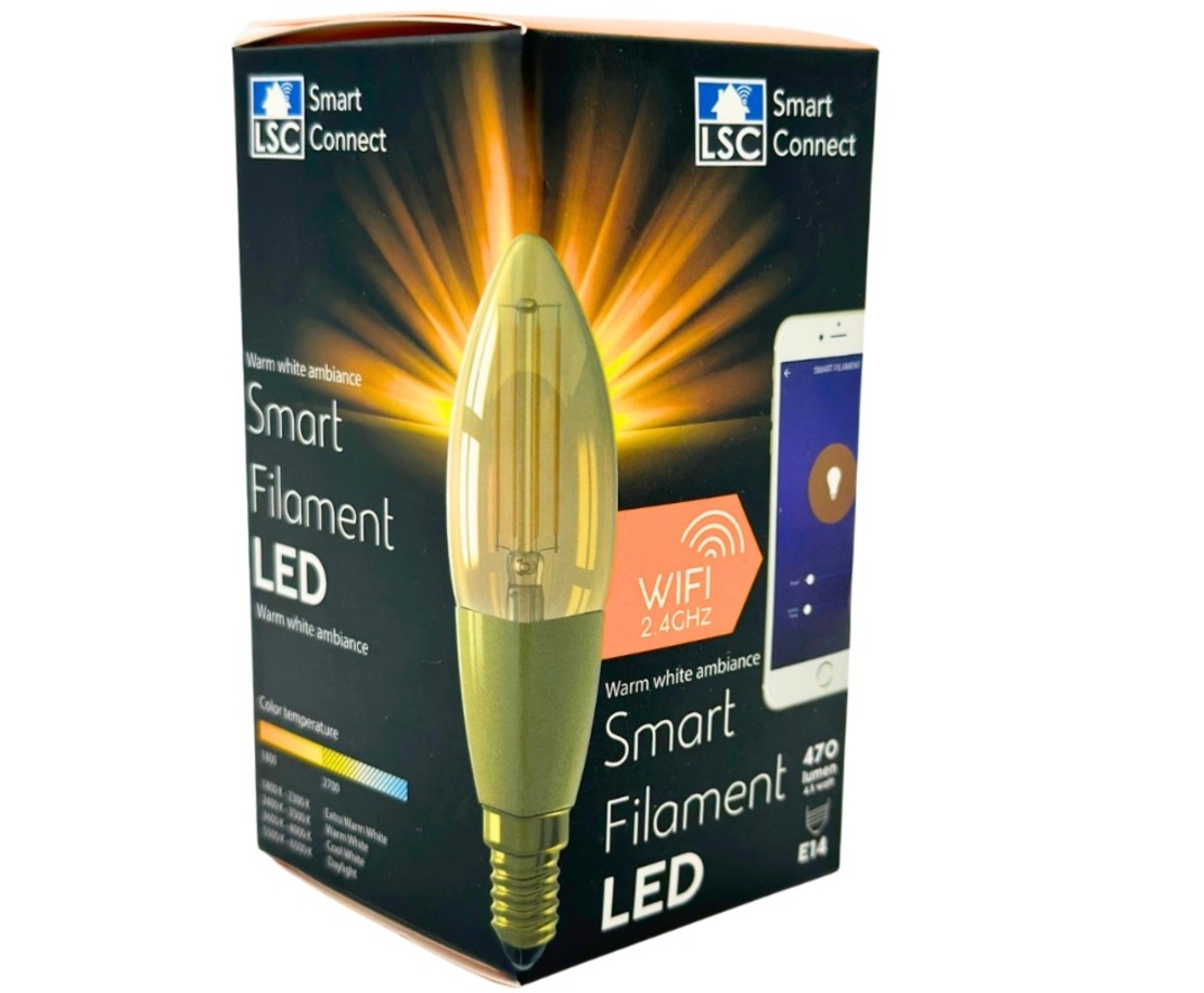 LSC Smart Connect Интелигентна LED крушка с нажежаема жичка E14