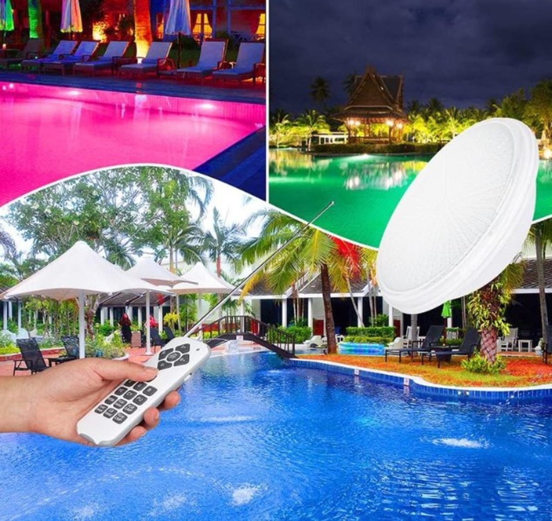 KWODE PAR56 LED осветление за басейн, 54W RGB LED лампа, LED осветление за басейн, запълнено със смола, 12V AC/DC Led Par56