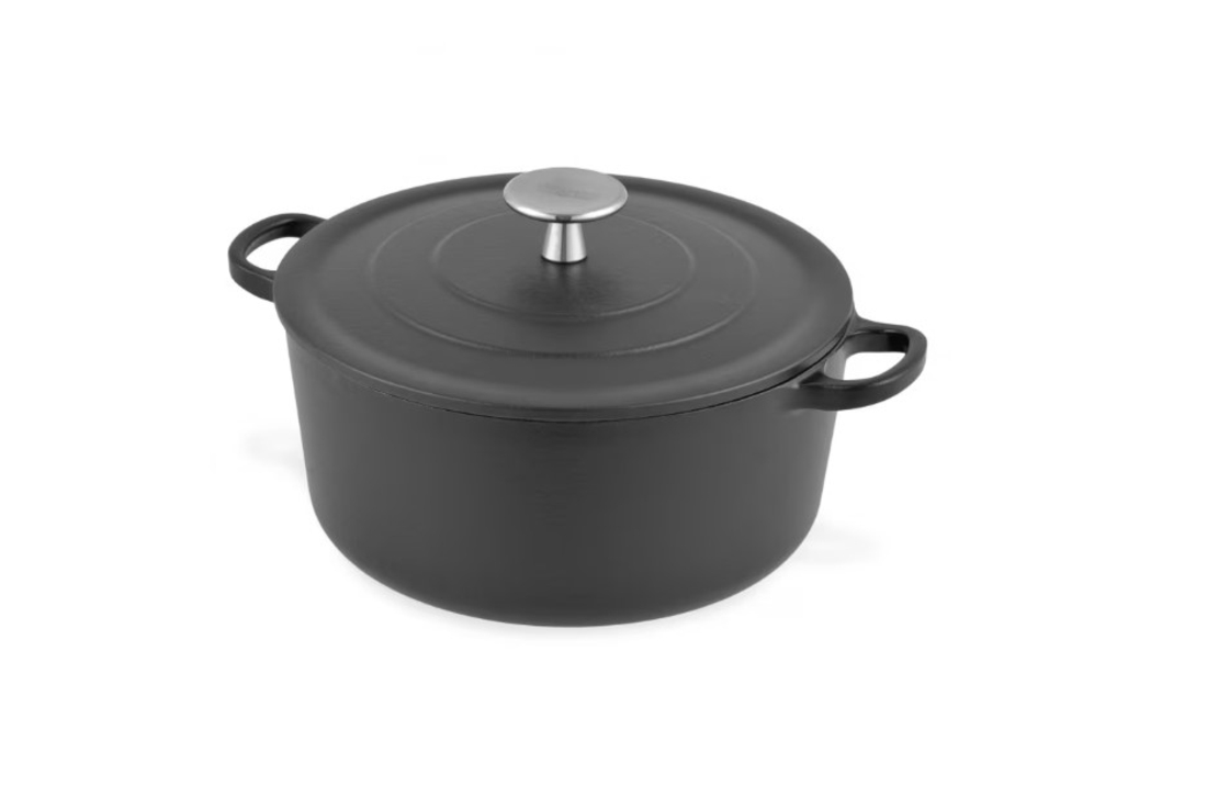 Чугунена тенджера Royal van Kempen & Begeer , 3.3L, 22см, Фурна до 260C, Индукция, Черен