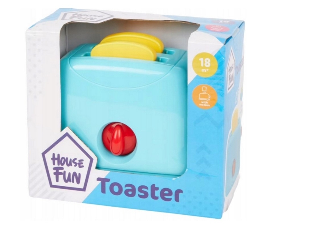 ДЕТСКА КУХНЕНСКА ИГРАЧКА ТОСТЕР, СИН, 18М+, ЗАБАВЛЕНИЕ В КУХНЯТА