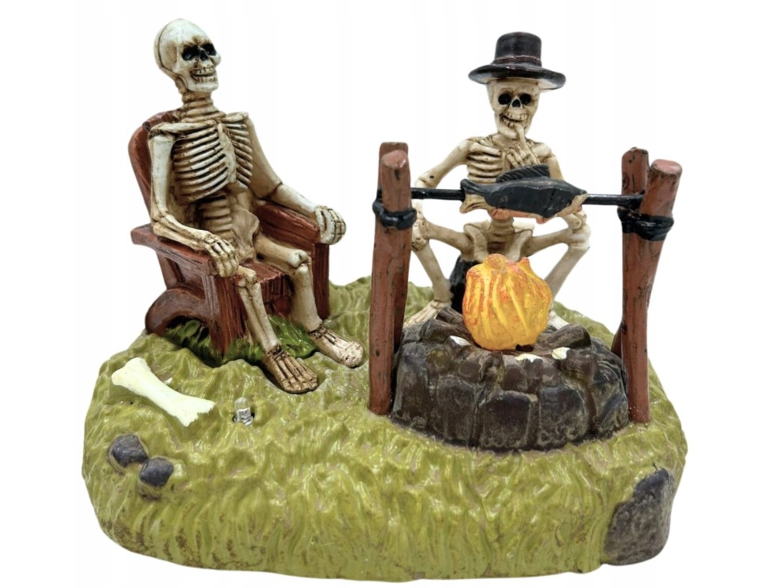 LED ДЕКОРАЦИЯ УКРАШЕНИЕ ХЕЛОУИН ФИГУРА ГОРЕЩ ОГЪН СКЕЛЕТИ КРАЙ ОГЪНЯ