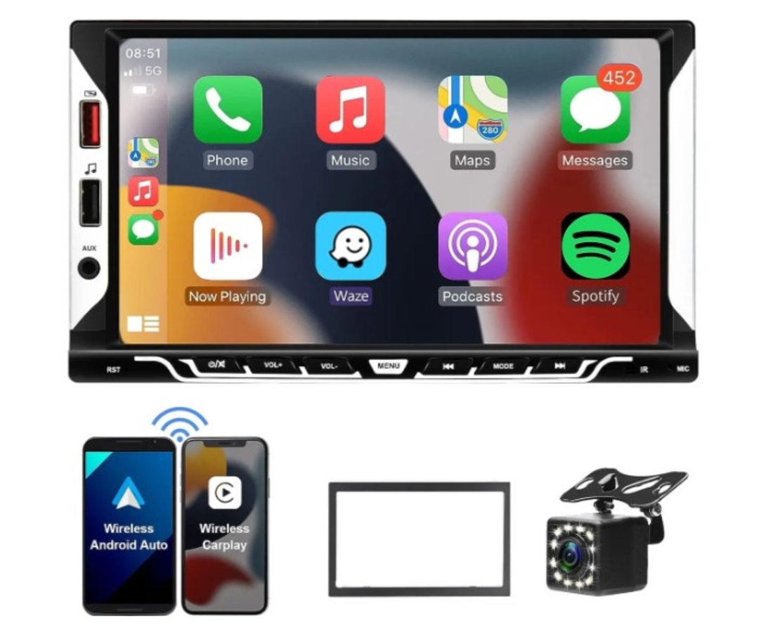 Hodozzy SH3AM5HI 2-din Android автомобилно радио GPS WiFi камера 7-инчов сензорен екран