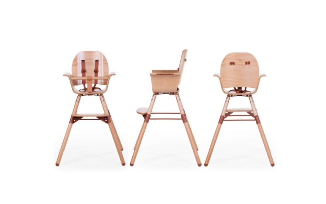 Дървен Трапезен стол Childhome Evowood Natural/Rust