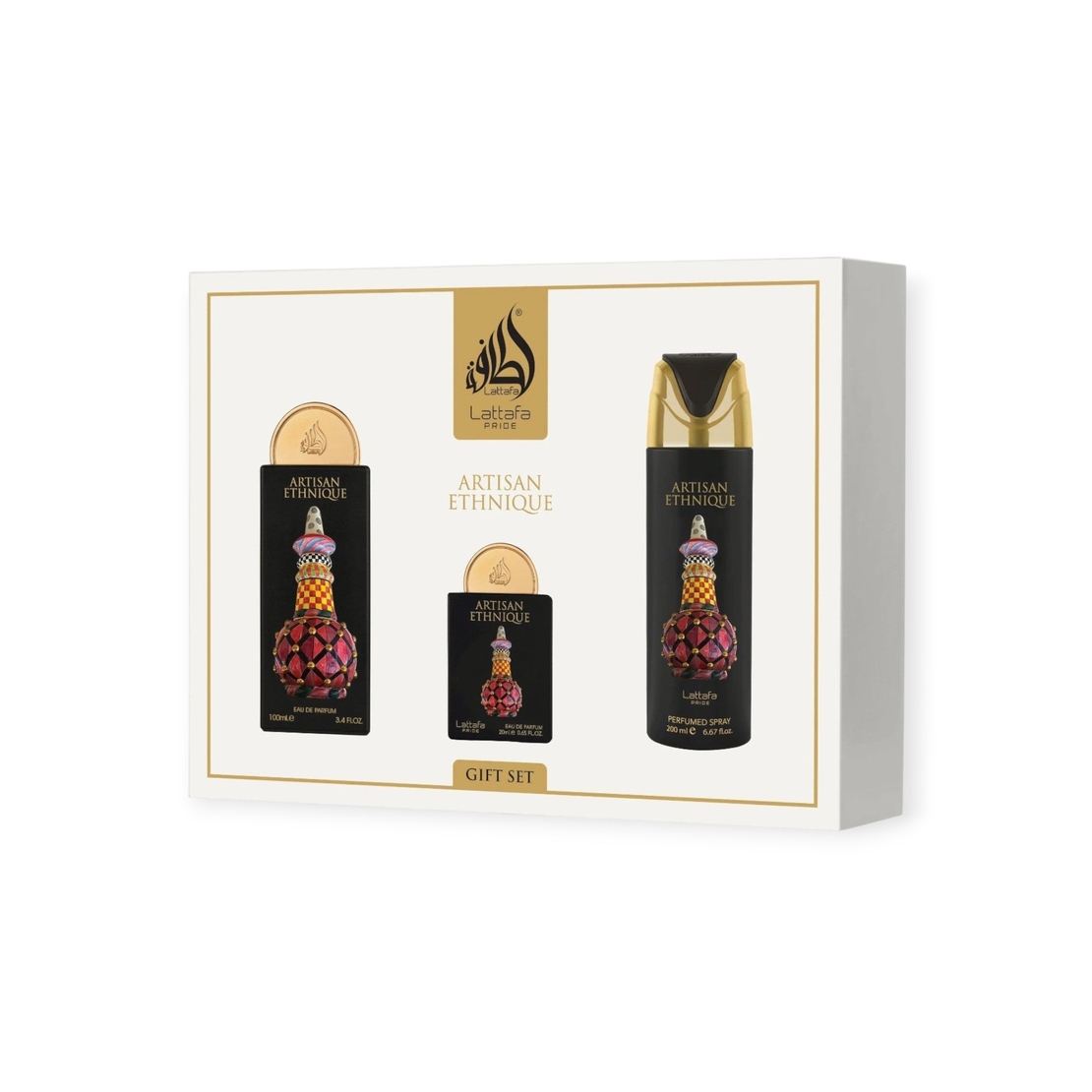 Lattafa Pride Artisan Ethnique EDP 100 Uni+200 Deo+EDP 20 ml