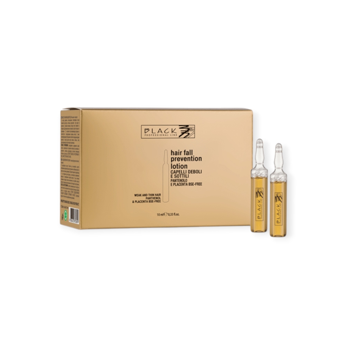 Black ampoules for hair anti-hair loss