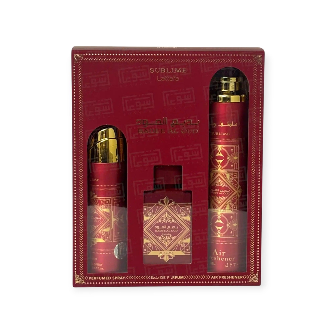 Lattafa Badee al Oud Sublime EDP 100 Uni+200 Deo+300 air freshener