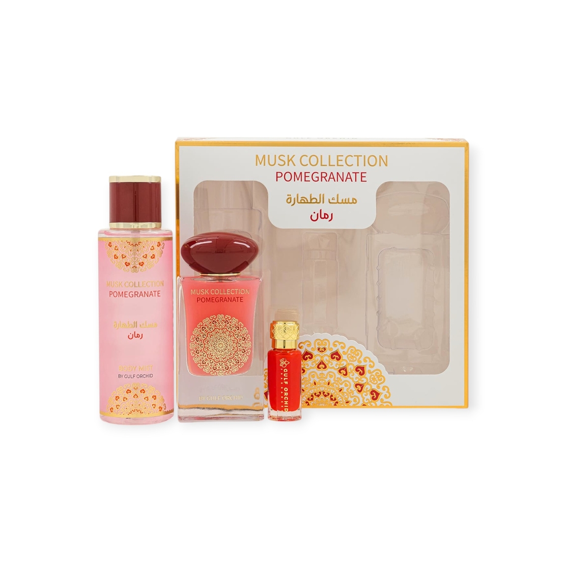 Gulf Orchid Pomegrante EDP 60 W+12 Parfume Oil+250 Body Mist